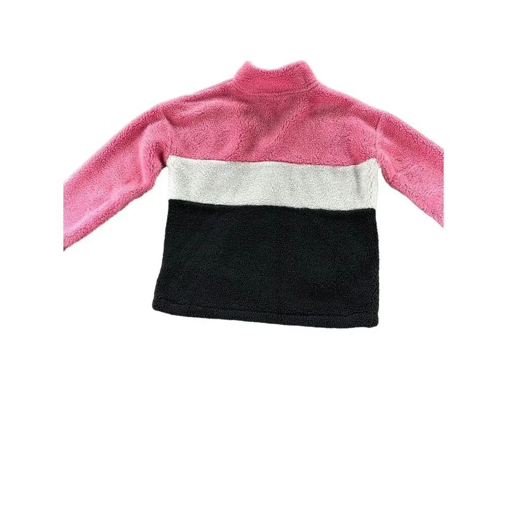 The Children's Place Girls Sherpa Fleece Quarter Zip Sweatshirt Size Medium 7/8